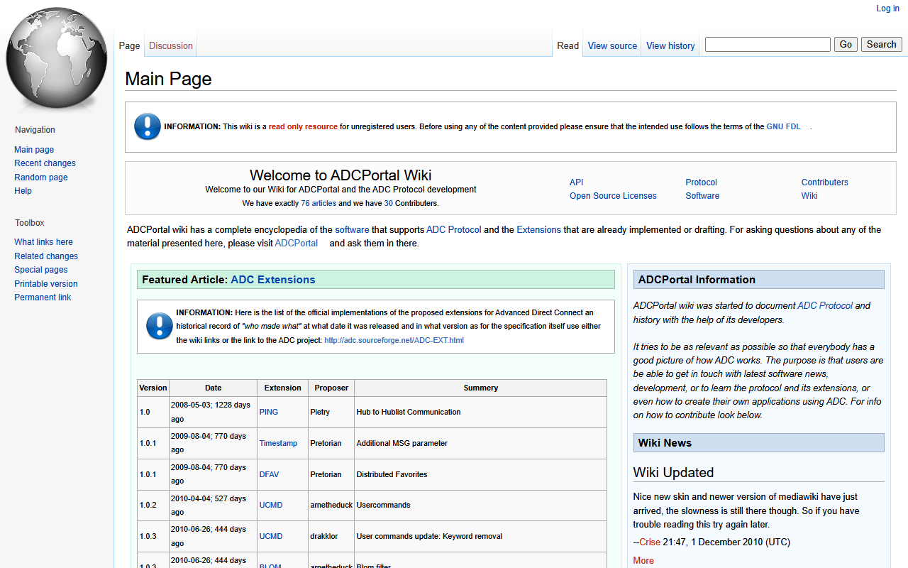 ADCPortal wiki