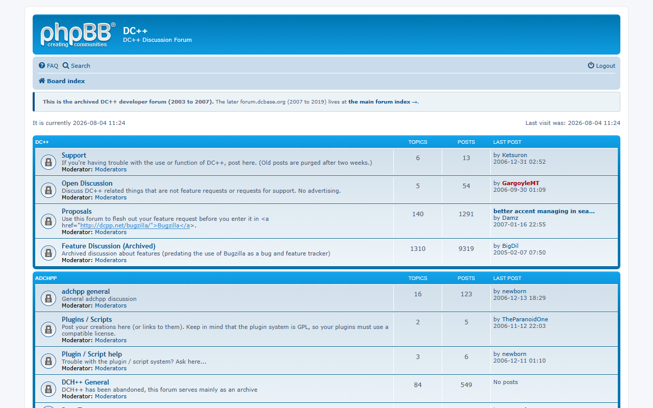 DC++ developer forum