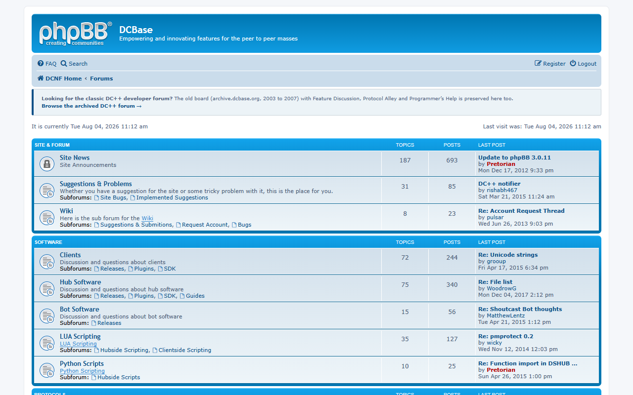 DCBase forum